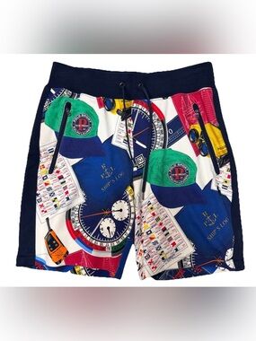 Polo Ralph Lauren 12M Oceans Challenge Yacht Nautical Racing Double Knit Shorts